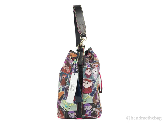 Dooney & Bourke Disney Rescuers Drawstring Bucket Shoulder Handbag